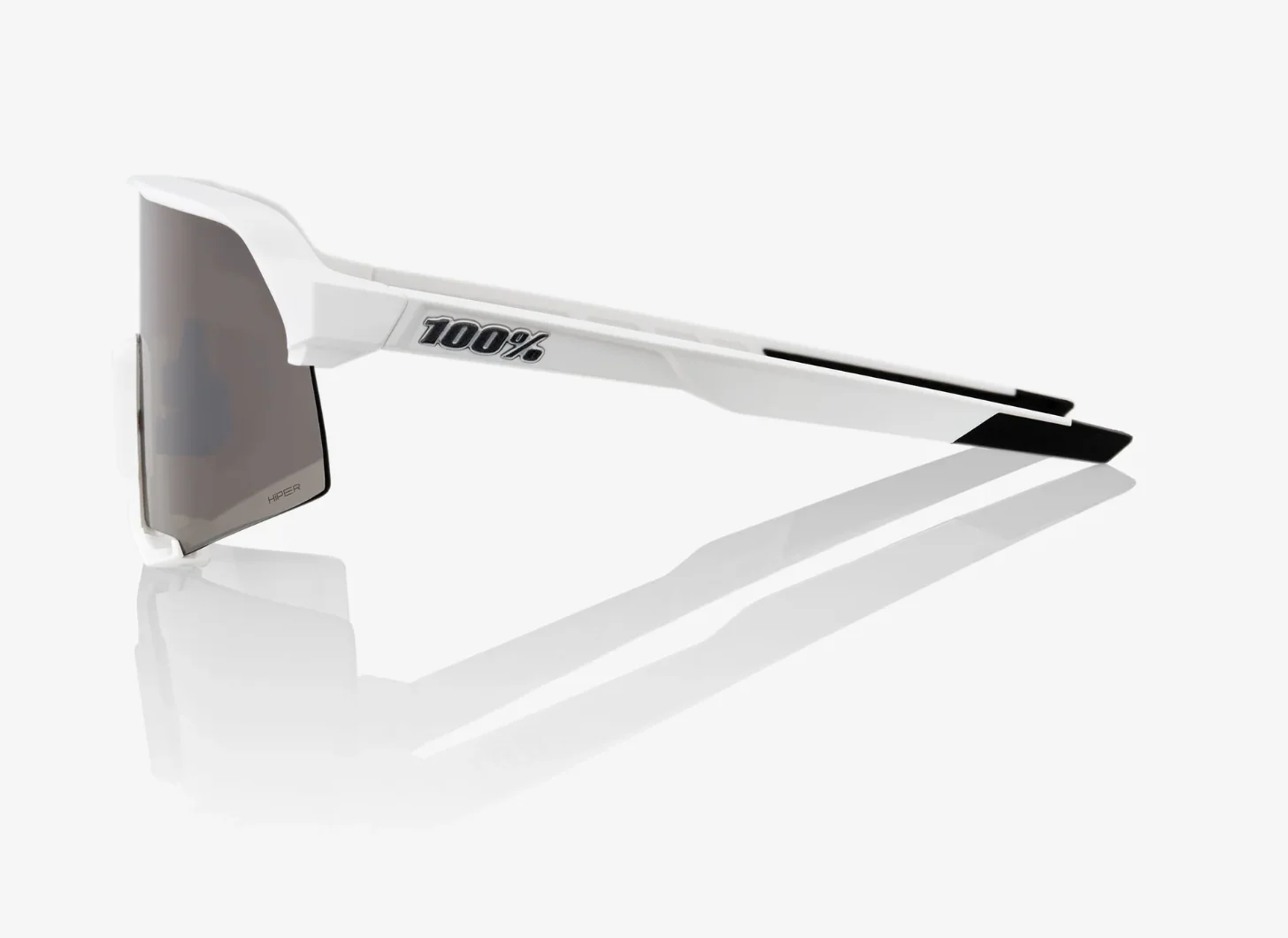 100% S3 Matte White Hiper Silver Mirror Lens - Image 3