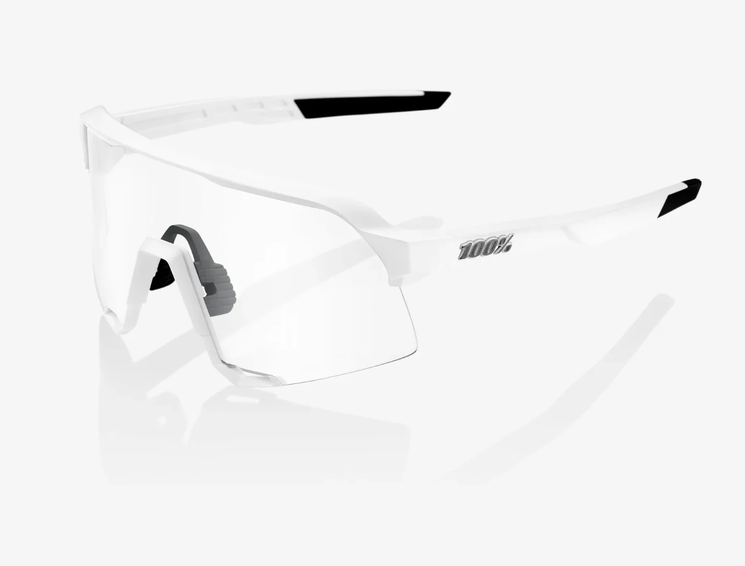 100% S3 Matte White Hiper Silver Mirror Lens - Image 4