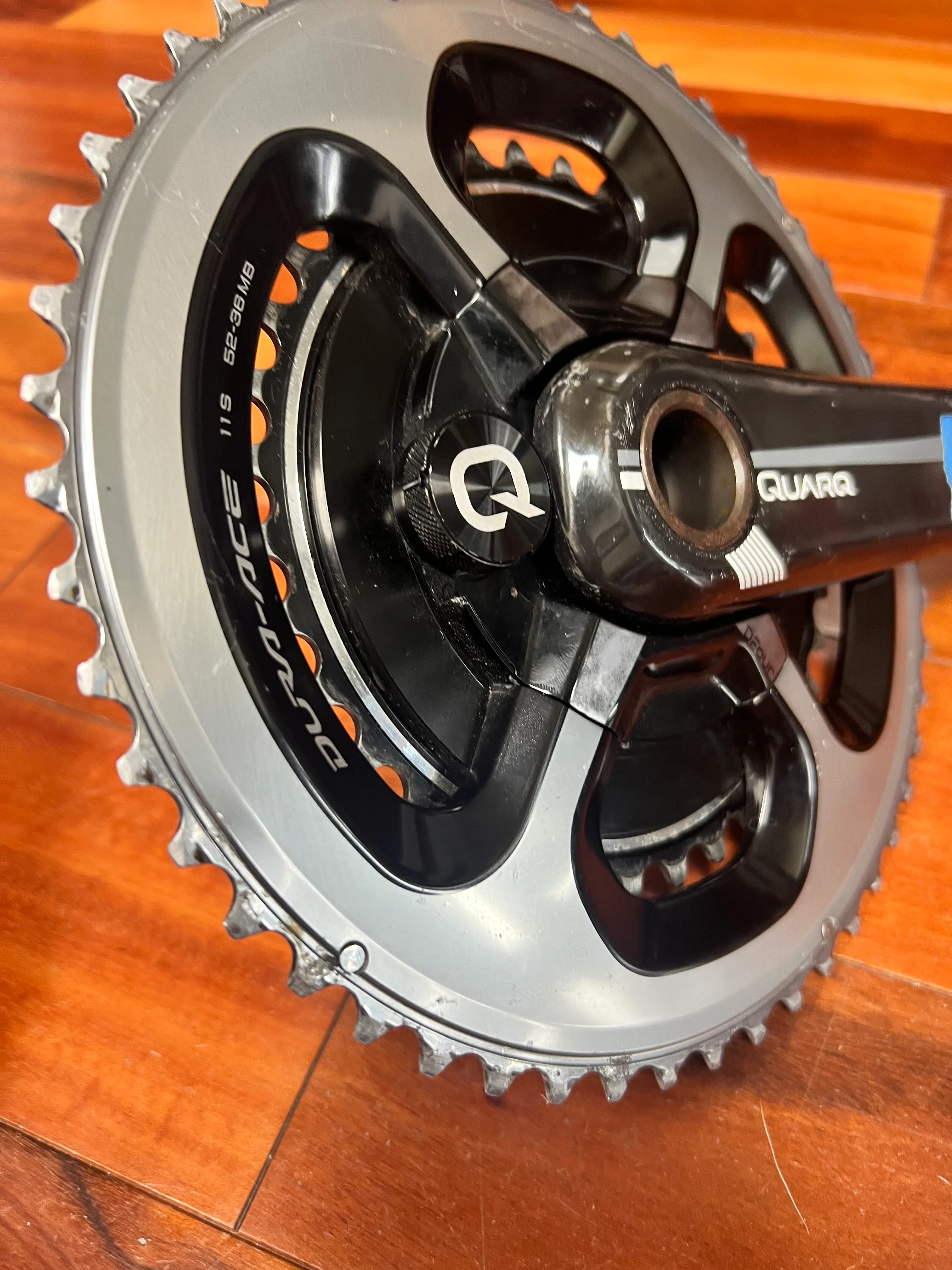 Duna Ace II speed 52/36 175 Arms Quarq Carbon Crank Power Spindle - Image 3