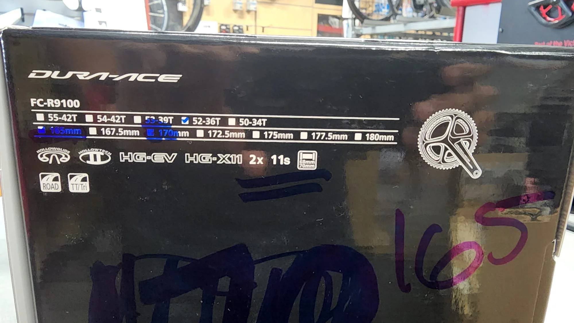 Shimano FC 9100 Dura Ace Crankset 11 Speed / 52-36T / 165mm - Image 4