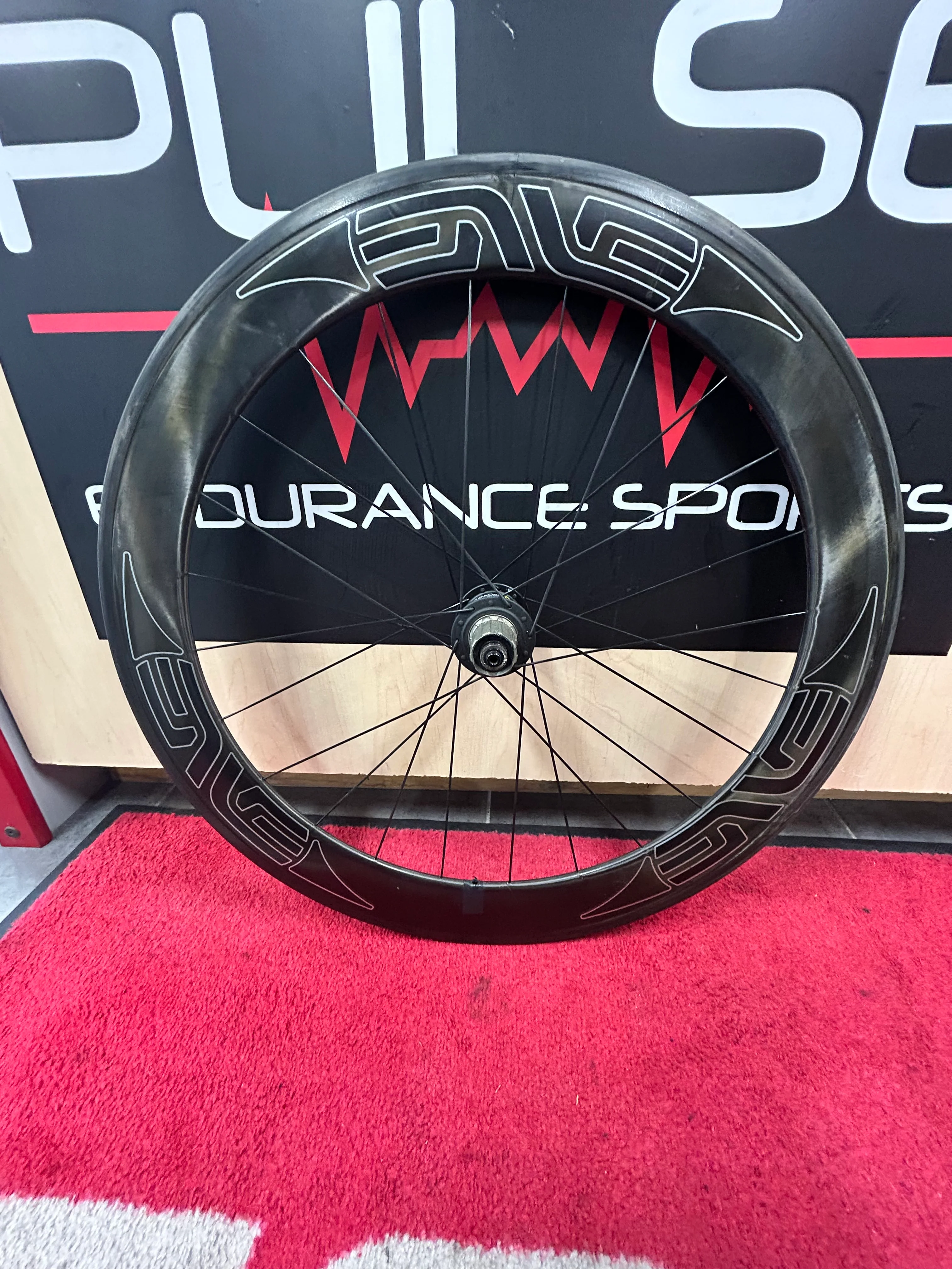 ENVE SES 7.8 - wheelset - rim brake Carbon Clincher- Shimano 11/12 Speed - rear wheel cyclops power meter - Pre owned - Image 4
