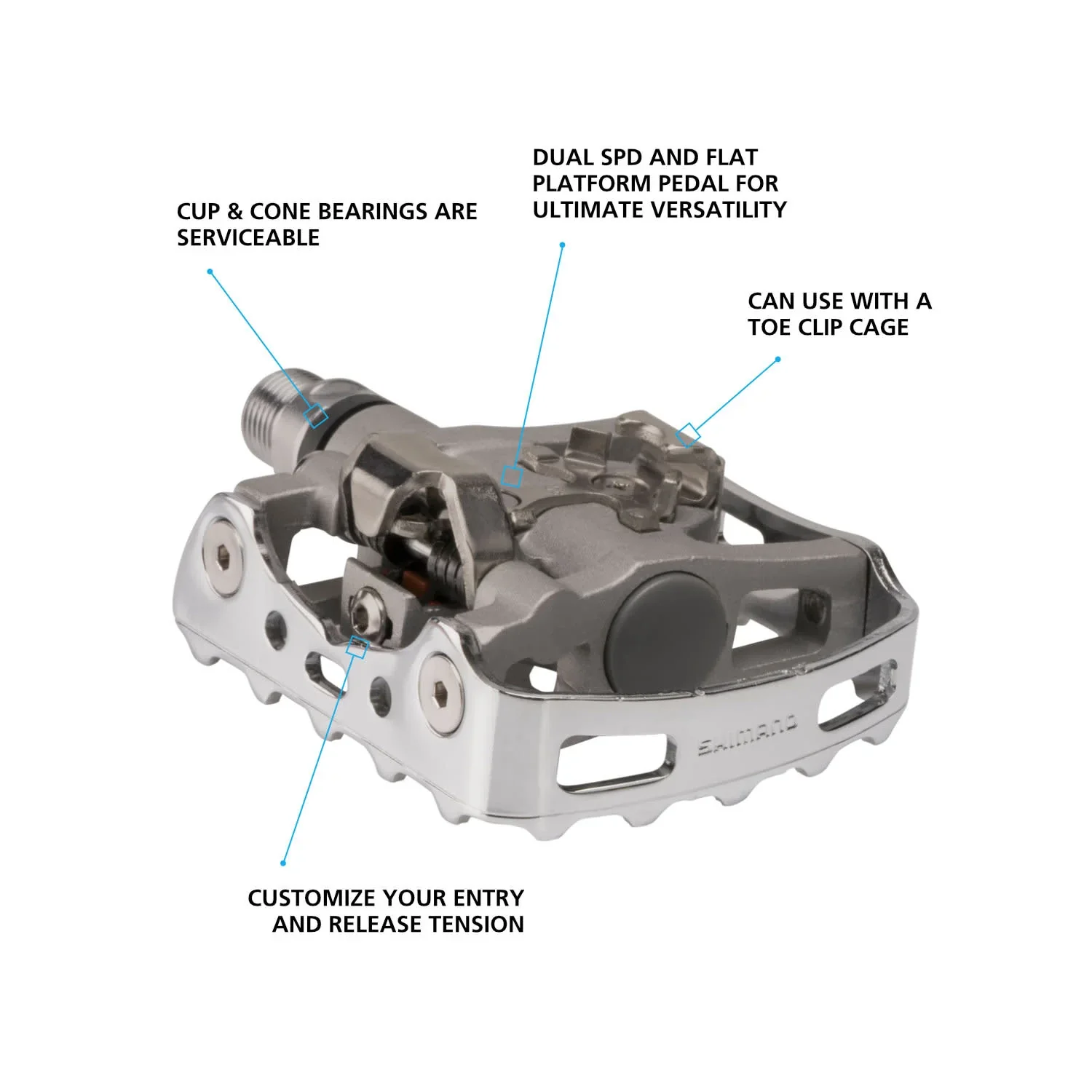 Shimano PD-M324 W/O REFLECTOR W/CLEAT IND.PACK - Image 3